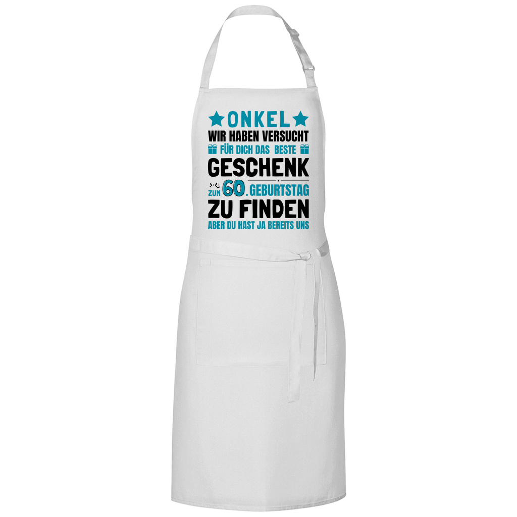 Grillschürze "Onkel - Bestes Geschenk zum 60. Geburtstag"