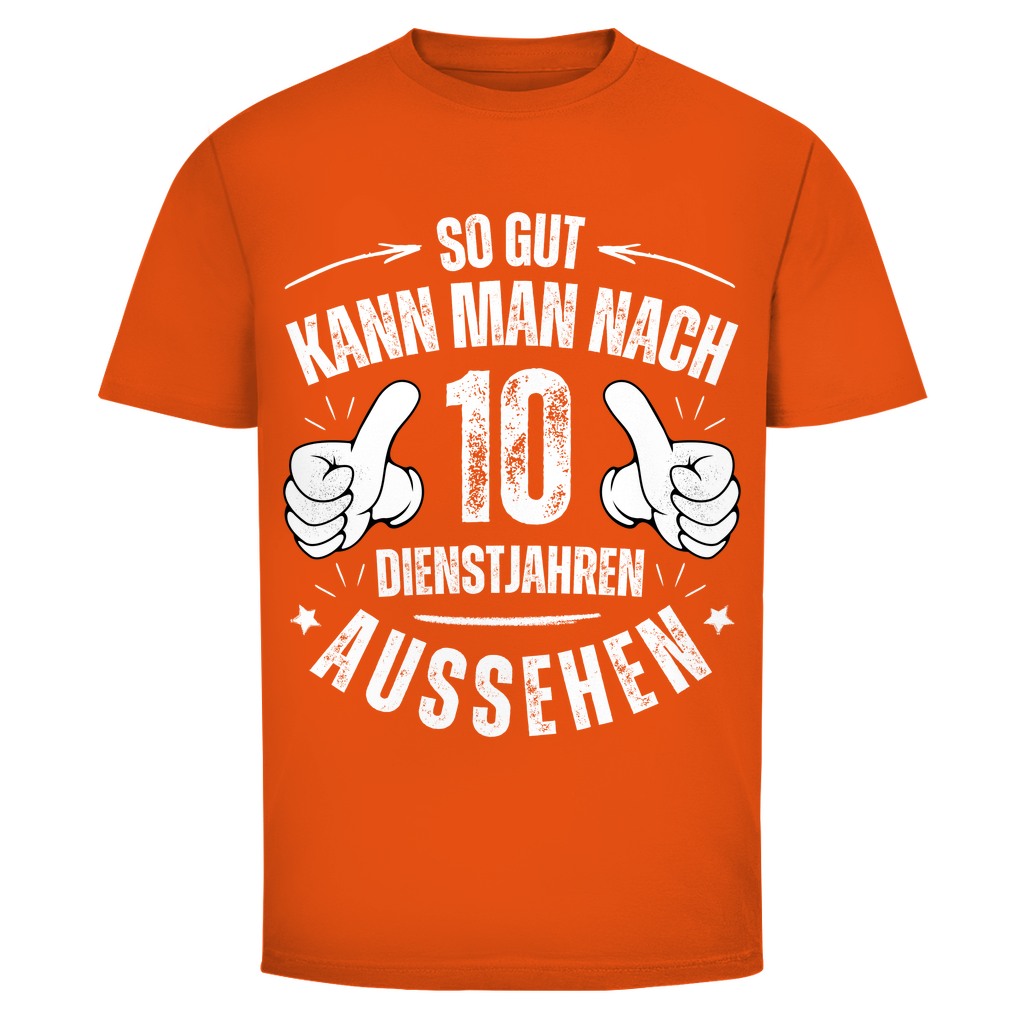 Herren T-Shirt "So gut kann man nach 10 Dienstjahren aussehen"
