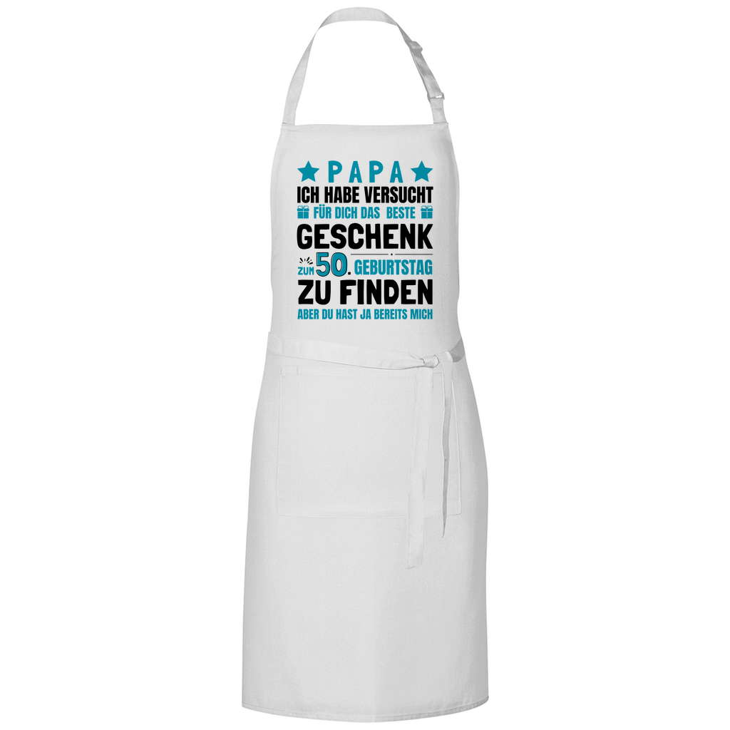 Grillschürze "Papa - Bestes Geschenk zum 50. Geburtstag"
