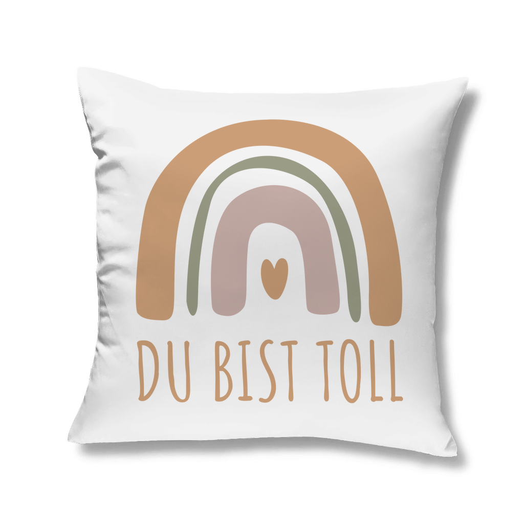 Sofakissen "Du bist toll" (Großer Regenbogen)