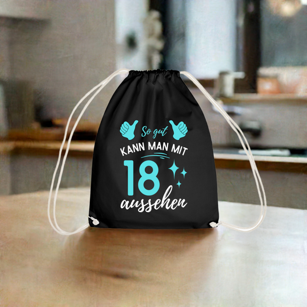Turnbeutel "So gut kann man mit 18 aussehen" (Für Männer)