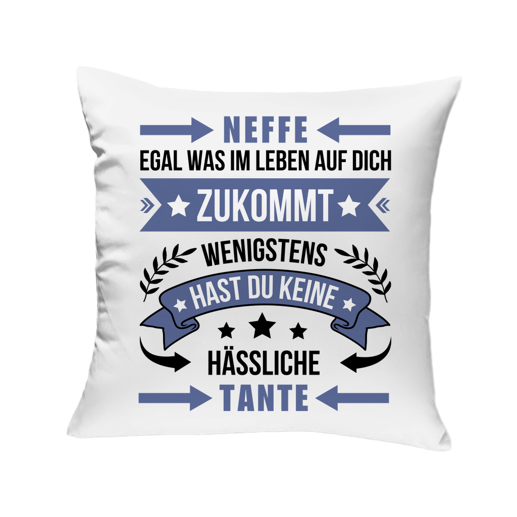 Kopfkissen "Neffe - Egal was im Leben auf dich zukommt" (Tante)