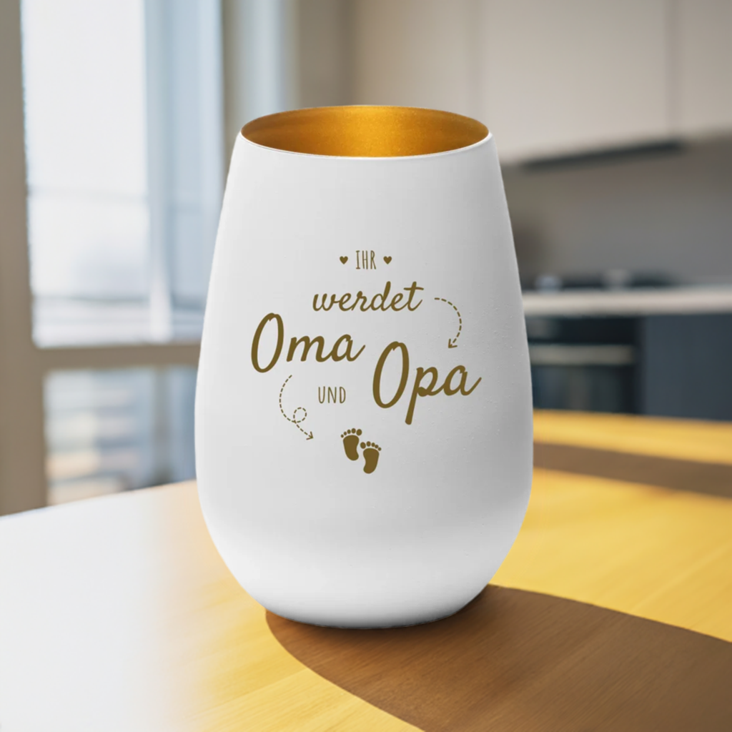 Windlicht "Ihr werdet Oma und Opa"