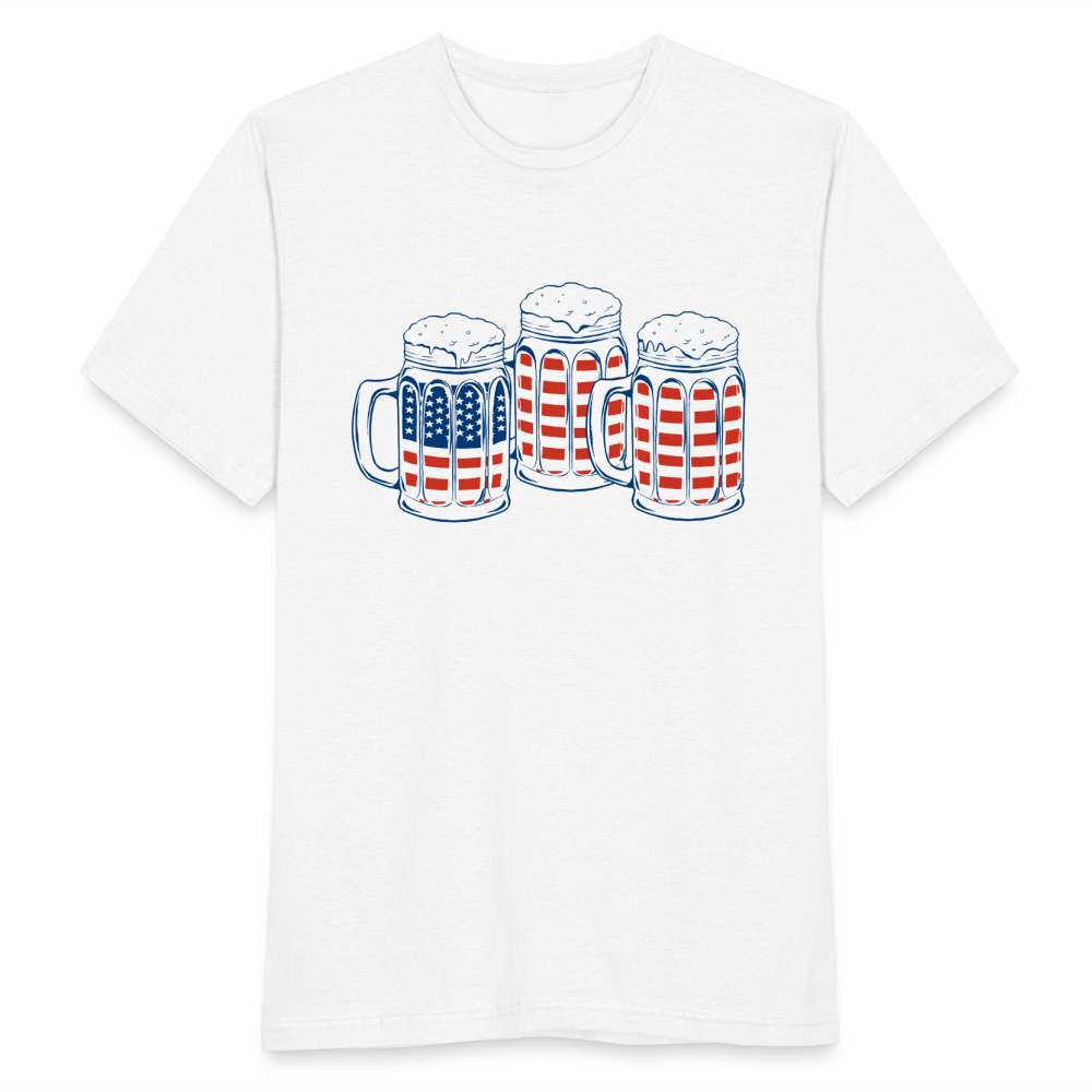 Männer T-Shirt "USA Biergläser" - weiß