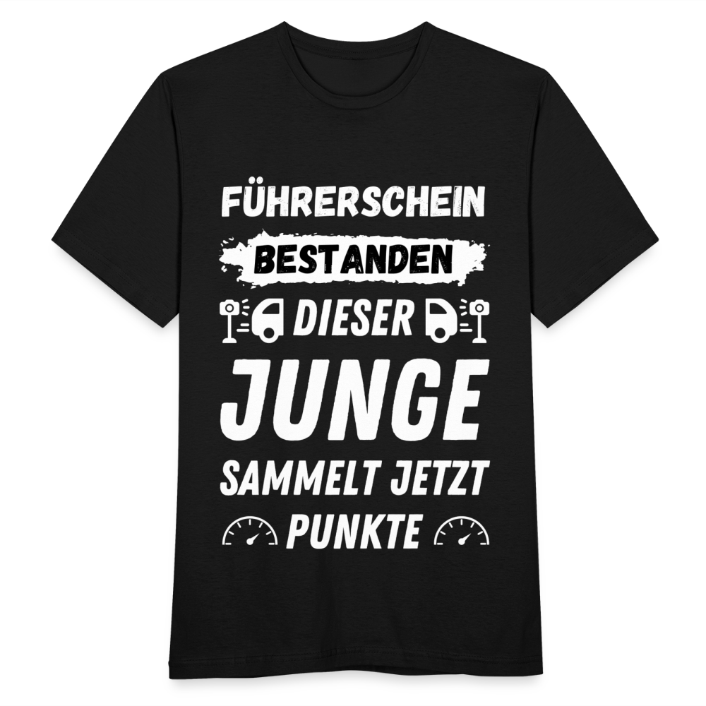 Männer T-Shirt "Dieser Junge sammelt jetzt Punkte" - Schwarz