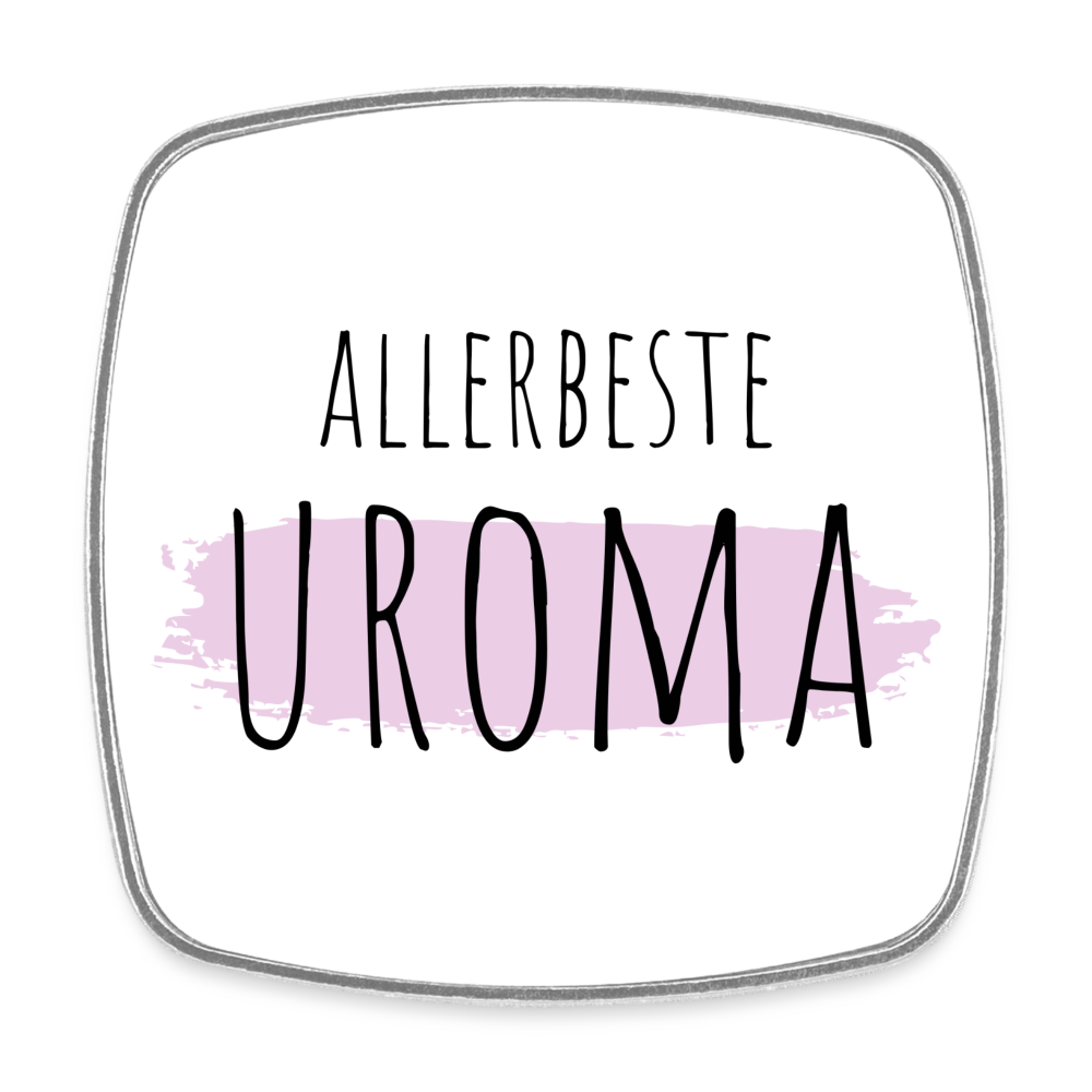 Kühlschrankmagnet "Allerbeste Uroma" (Hintergrundmotiv) - weiß