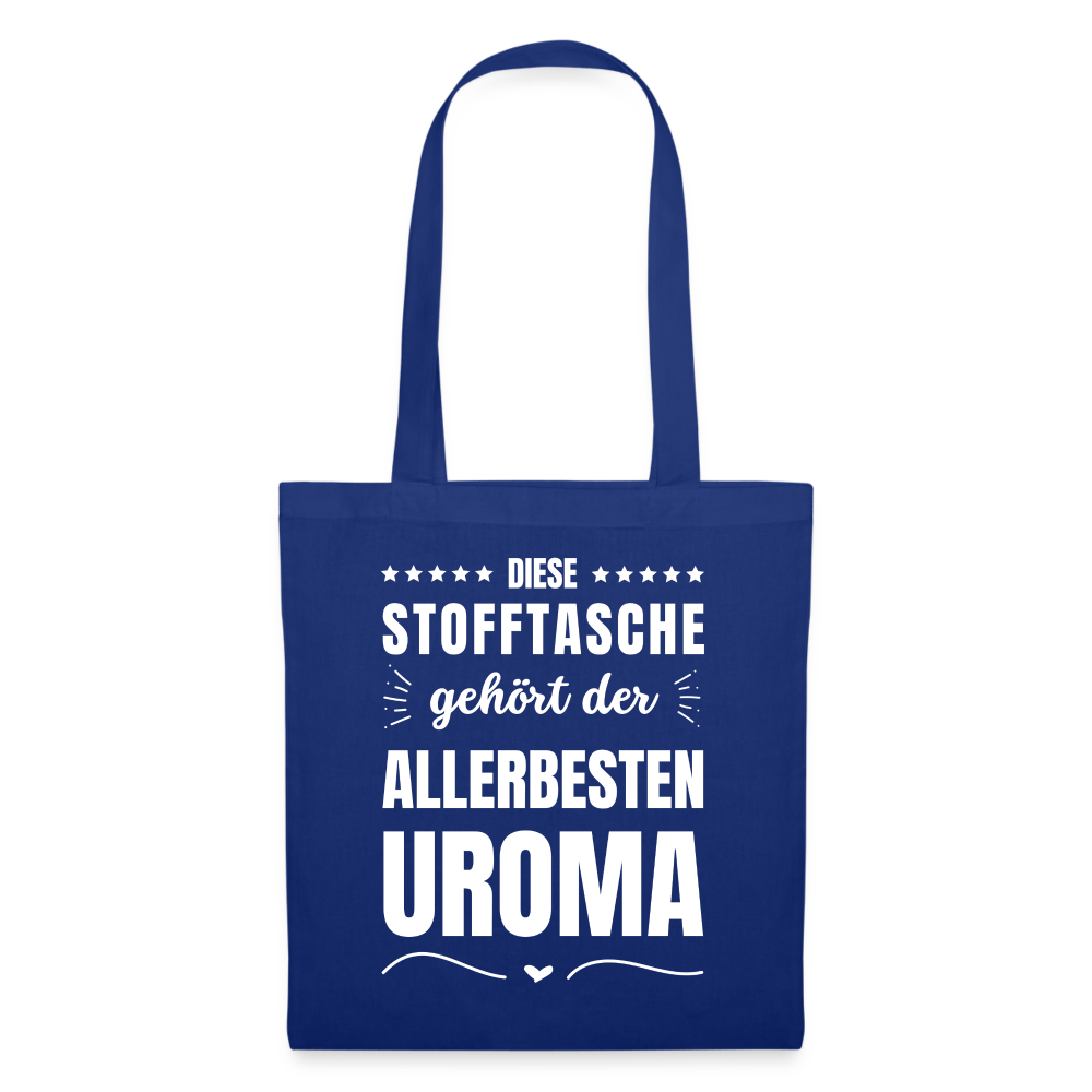 Stoffbeutel "Diese Stofftasche gehört der allerbesten Uroma" - Royalblau