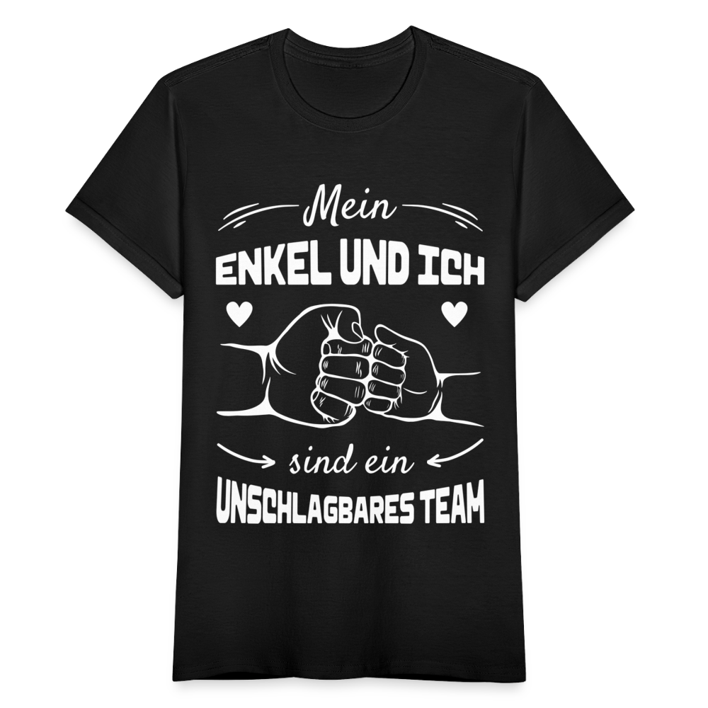 Frauen T-Shirt "Mein Enkel und ich sind ein unschlagbares Team" - Schwarz