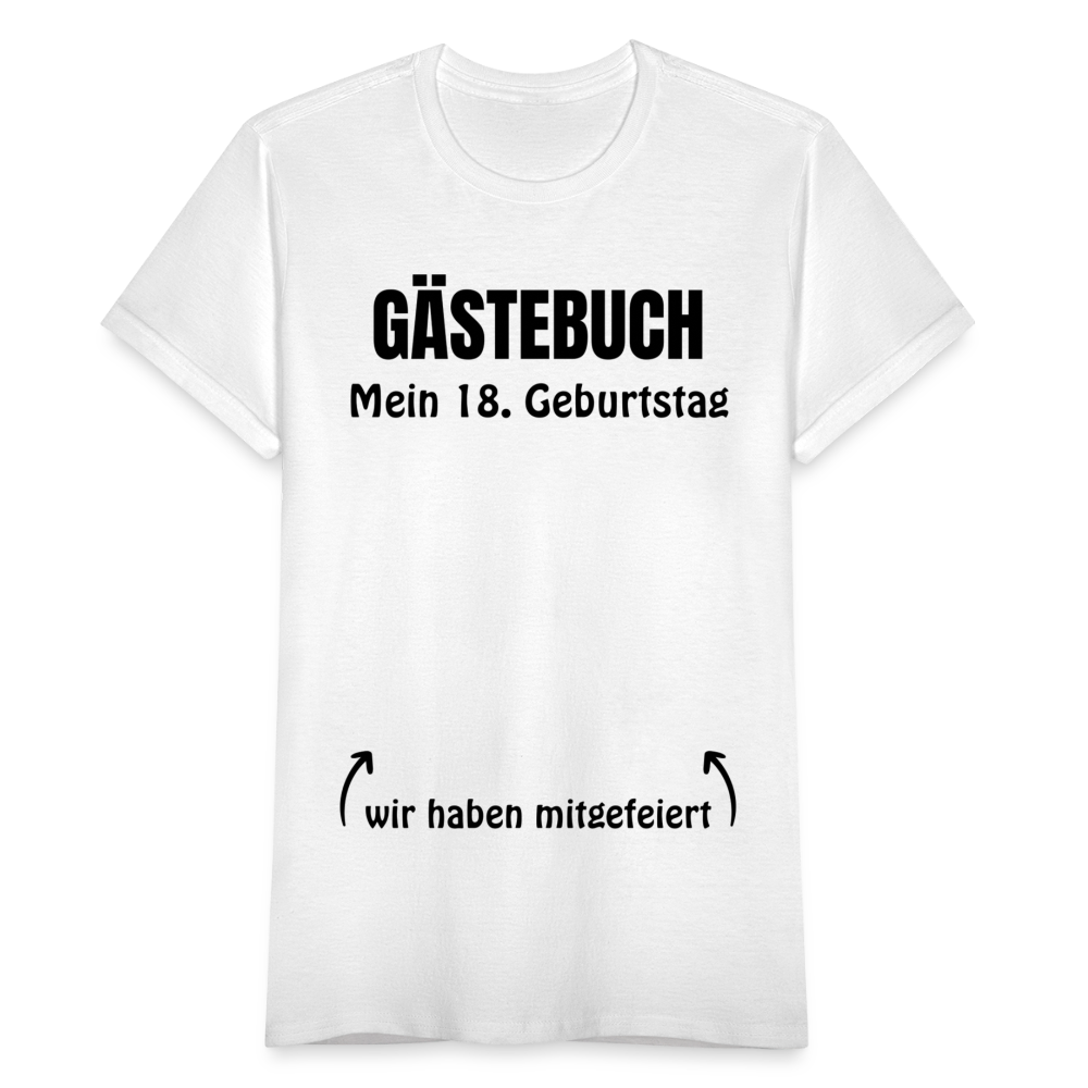 Frauen T-Shirt "Mein 18. Geburtstag Gästebuch" - weiß
