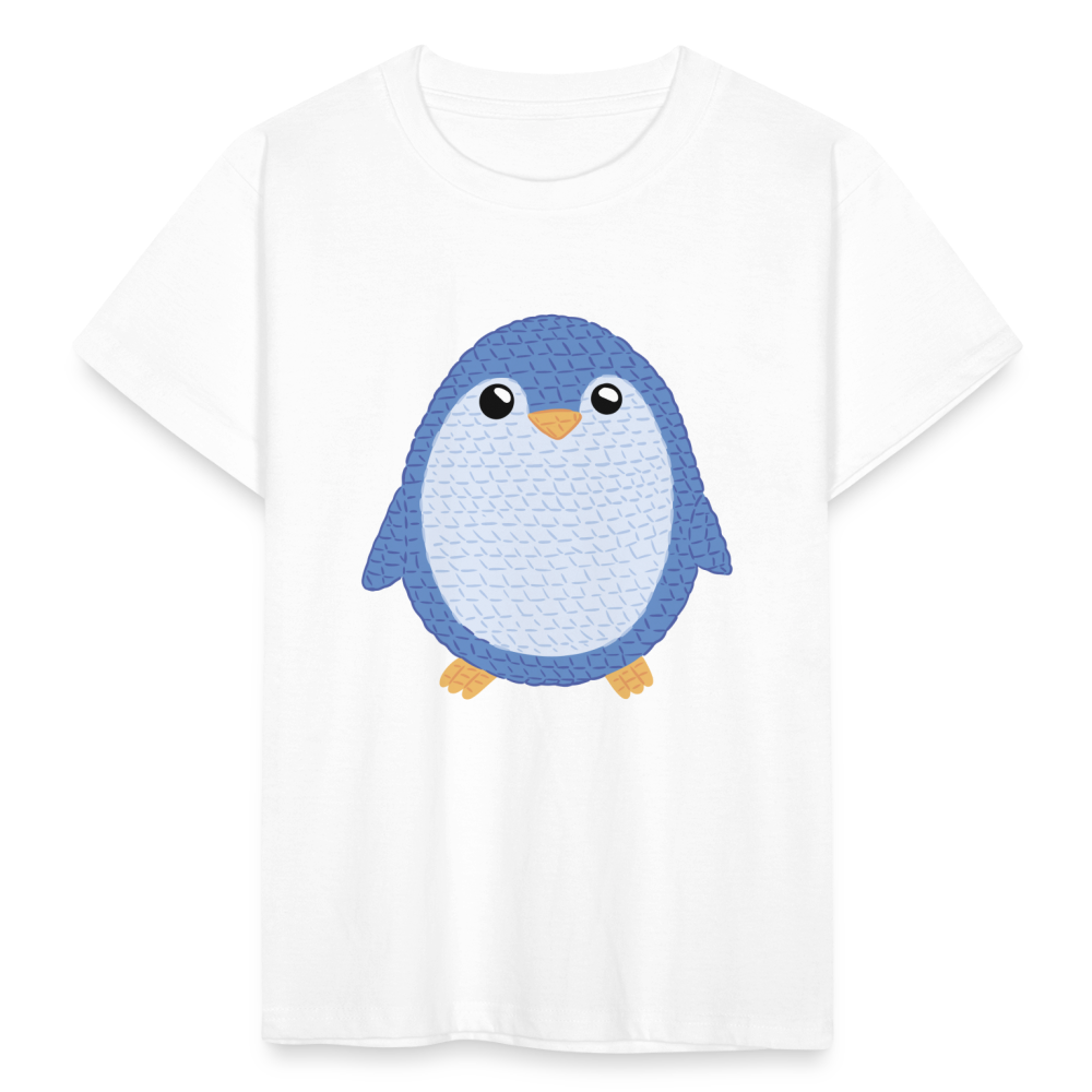 Kinder T-Shirt "Niedlicher Pinguin" - weiß