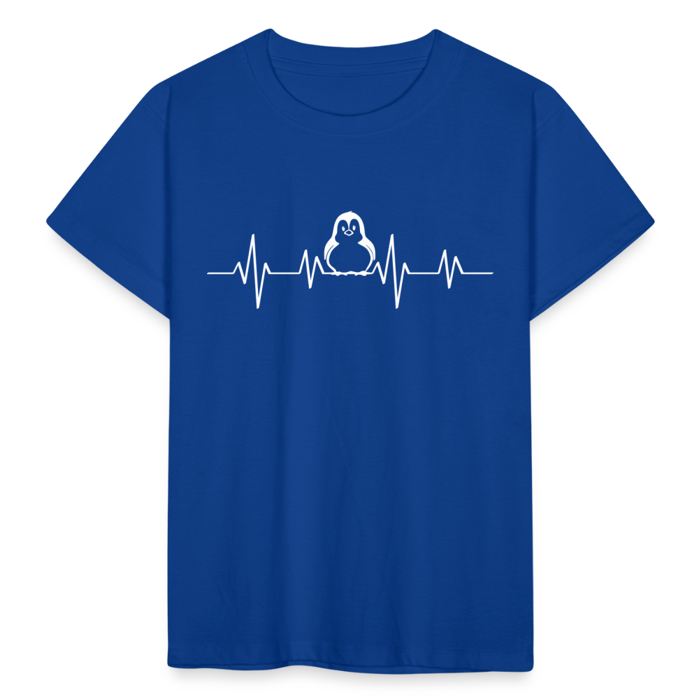 Kinder T-Shirt "Pinguin im Herzschlag" - Royalblau