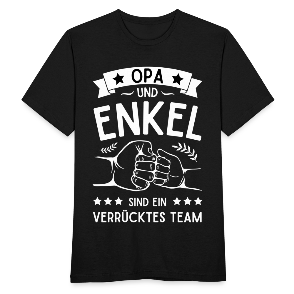 Männer T-Shirt "Opa und Enkel sind ein verrücktes Team" - Schwarz