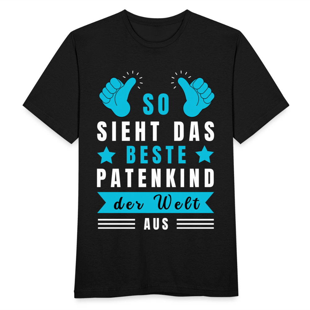 Männer T-Shirt "So sieht das beste Patenkind der Welt aus" - Schwarz