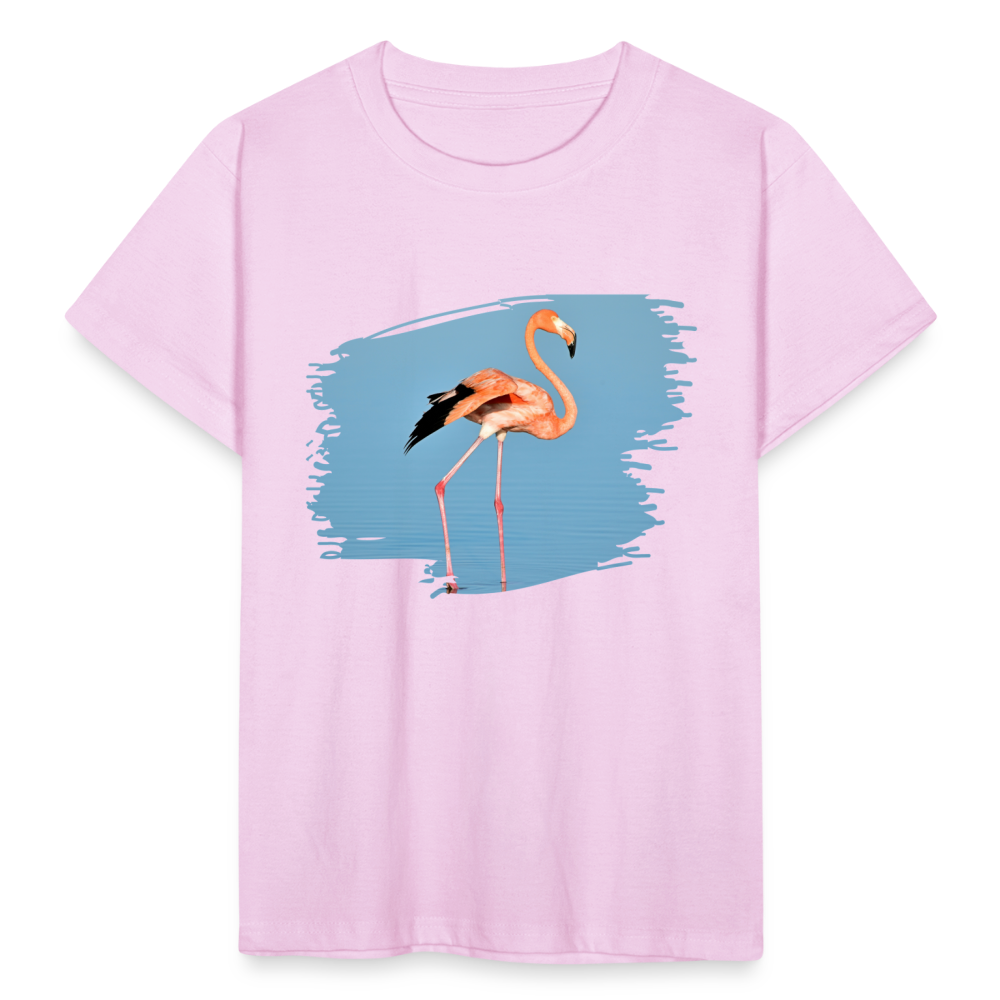 Kinder T-Shirt "Realistischer Flamingo im Meer" - Hellrosa