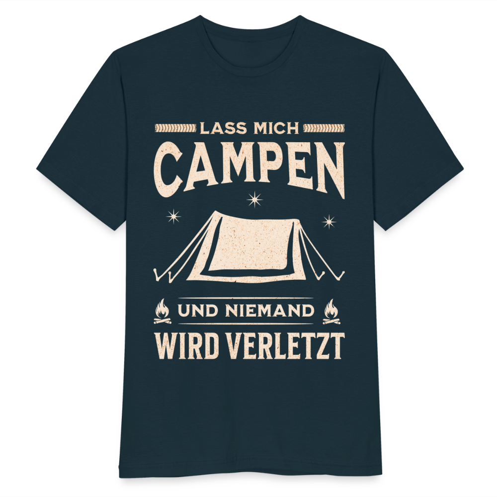 Männer T-Shirt "Lass mich Campen und niemand wird verletzt" - Navy
