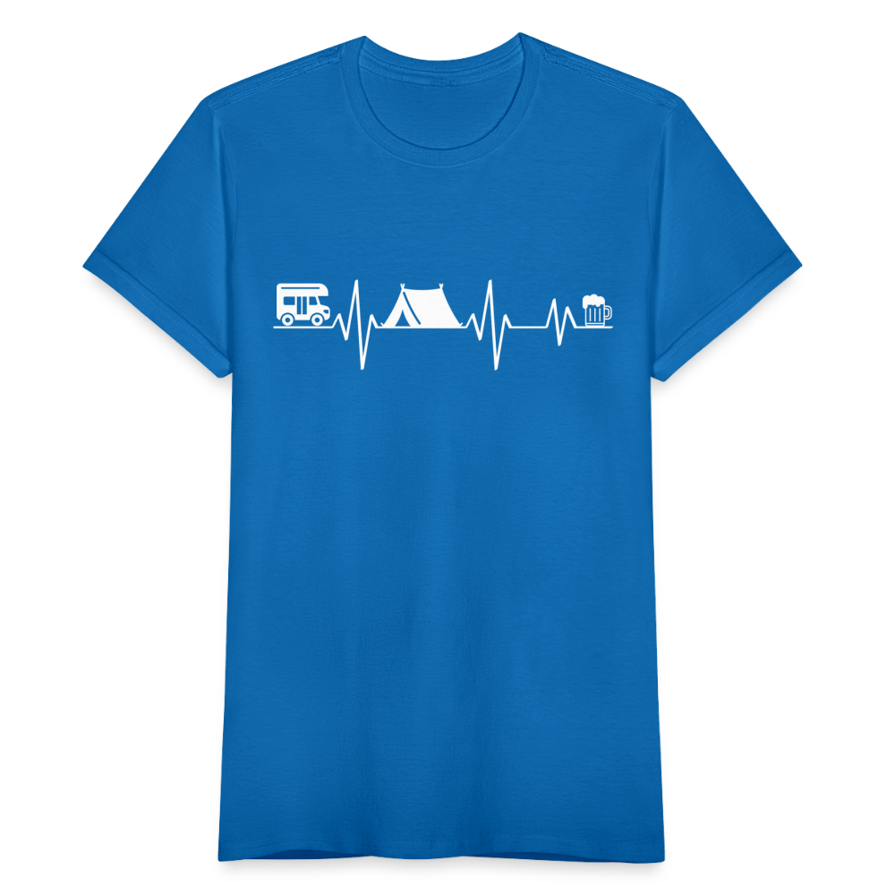 Frauen T-Shirt "Wohnwagen Zelt Bier" - Royalblau