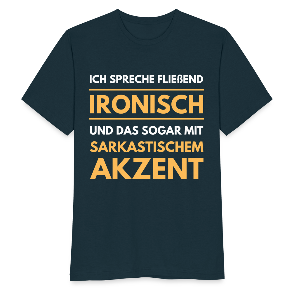 Männer T-Shirt "Ich spreche fließend ironisch" - Navy