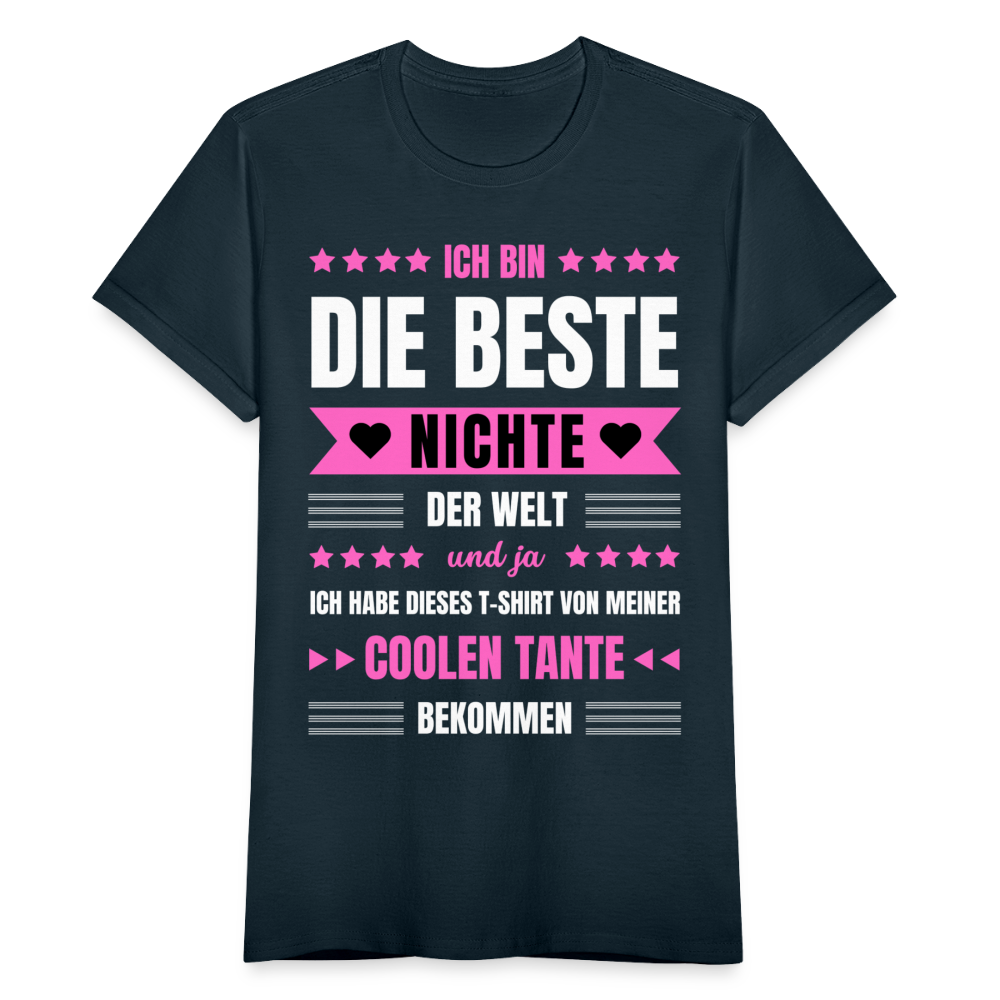 Frauen T-Shirt "Ich bin die beste Nichte der Welt" (von Tante) - Navy