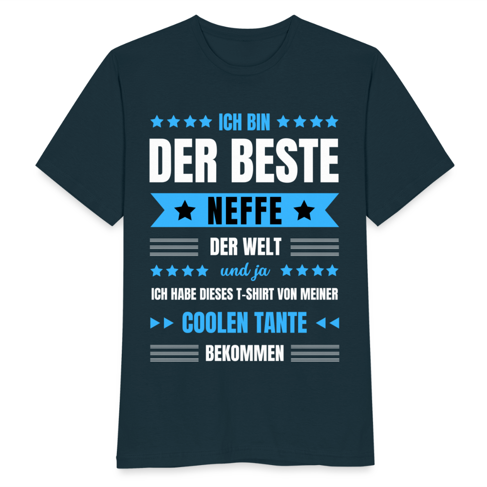 Männer T-Shirt "Ich bin der beste Neffe der Welt" (von Tante) - Navy