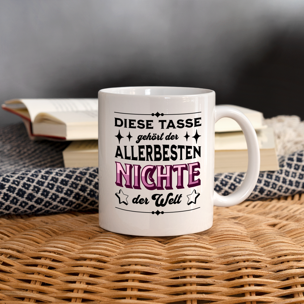 Tasse "Diese Tasse gehört der allerbesten Nichte der Welt" - weiß