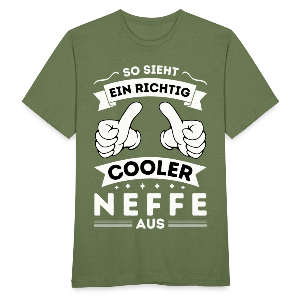 Männer T-Shirt "So sieht ein richtig cooler Neffe aus" - Militärgrün