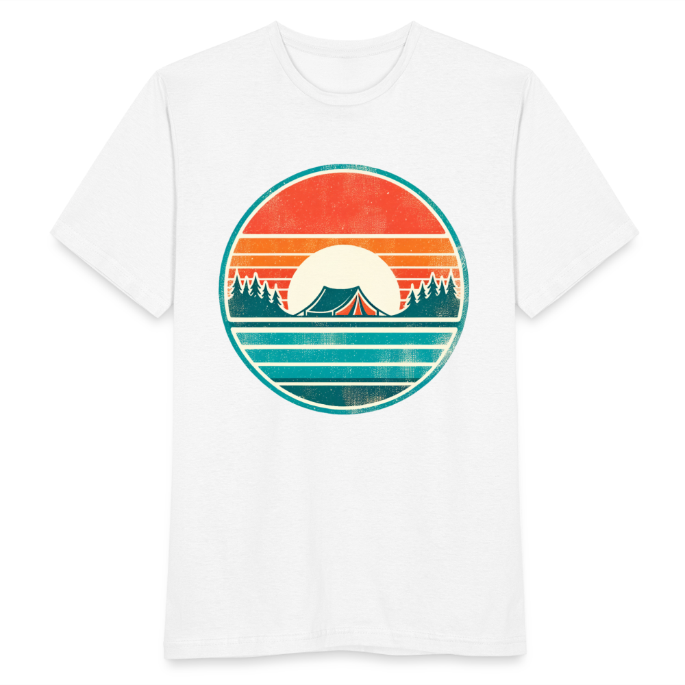 Männer T-Shirt "Retro Campingplatz" - weiß