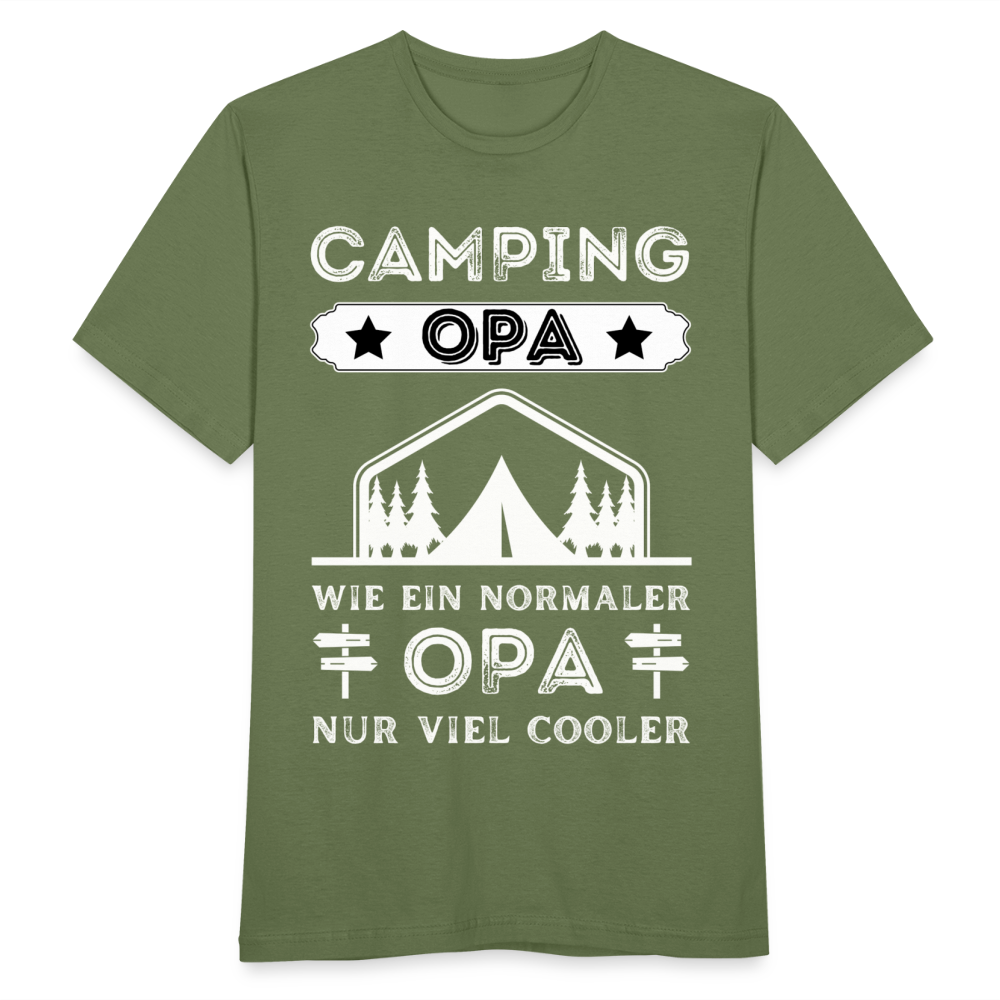 Männer T-Shirt "Camping Opa, wie ein normaler Opa, nur viel cooler" - Militärgrün