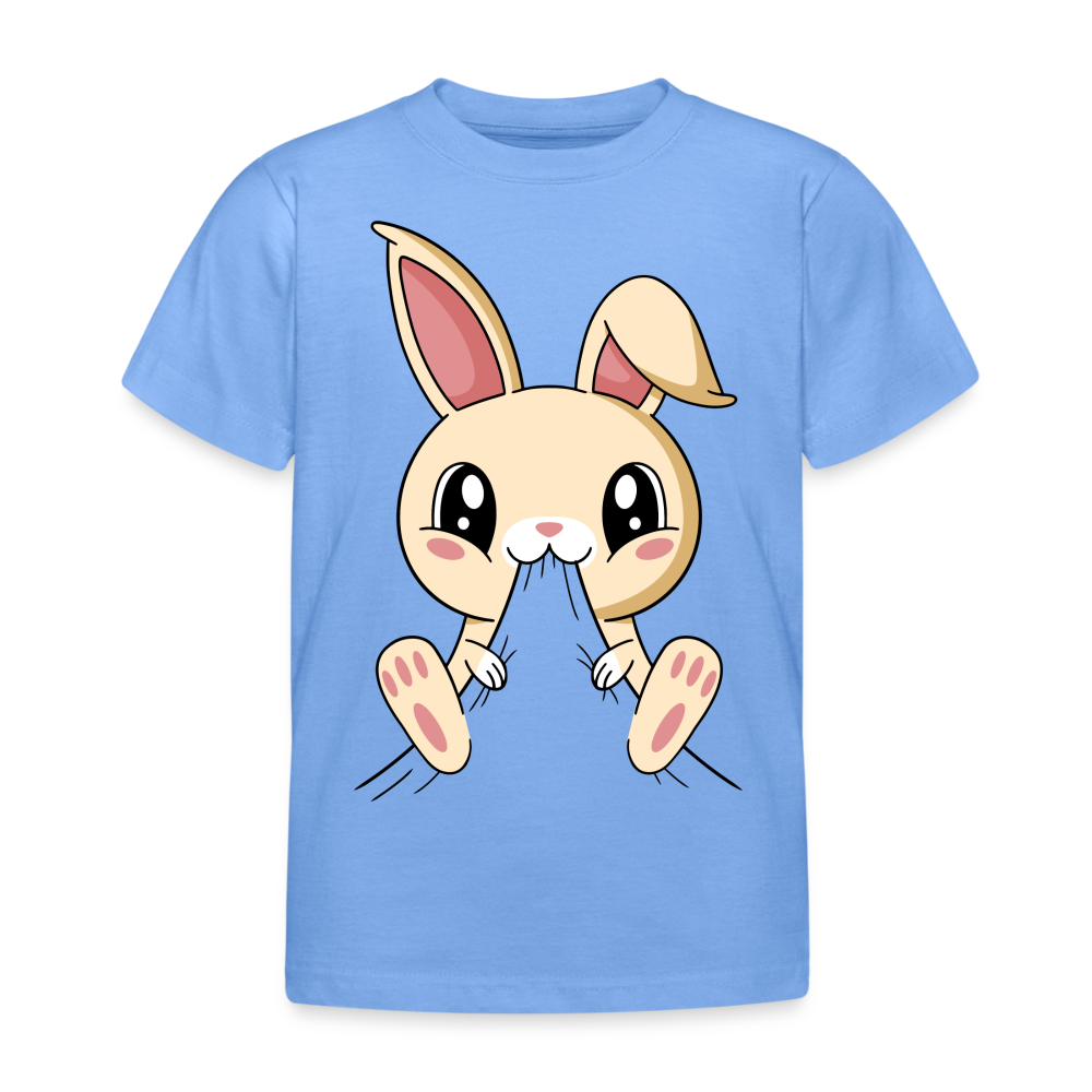 Kinder T-Shirt "Witziges Hasenmotiv" - Himmelblau