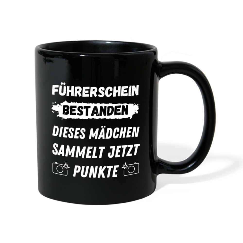Tasse "Dieses Mädchen sammelt jetzt Punkte" - Schwarz