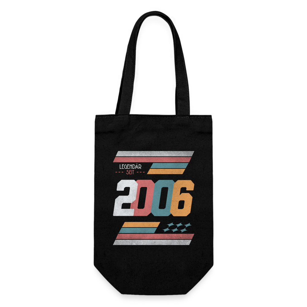 Geschenkbeutel für Flaschen "Legendär seit 2006" - Schwarz