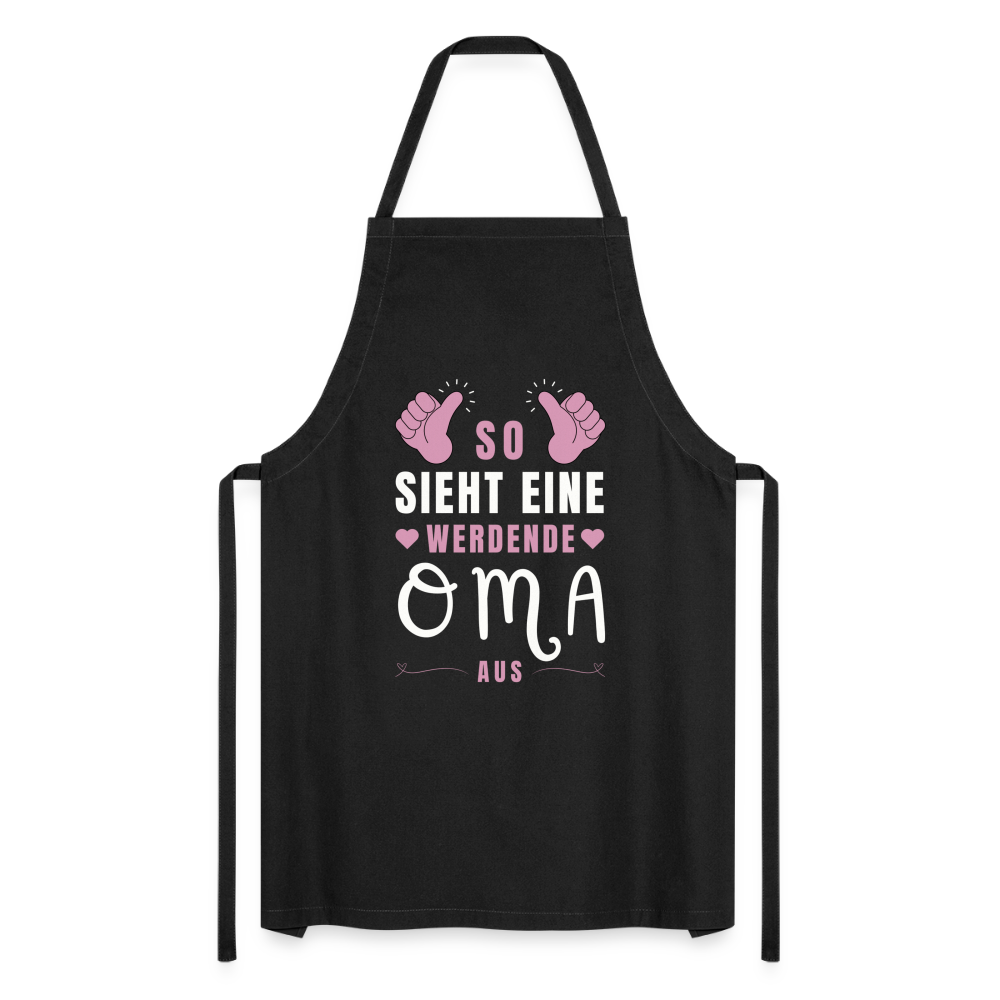 Kochschürze "So sieht eine werdende Oma aus" - Schwarz