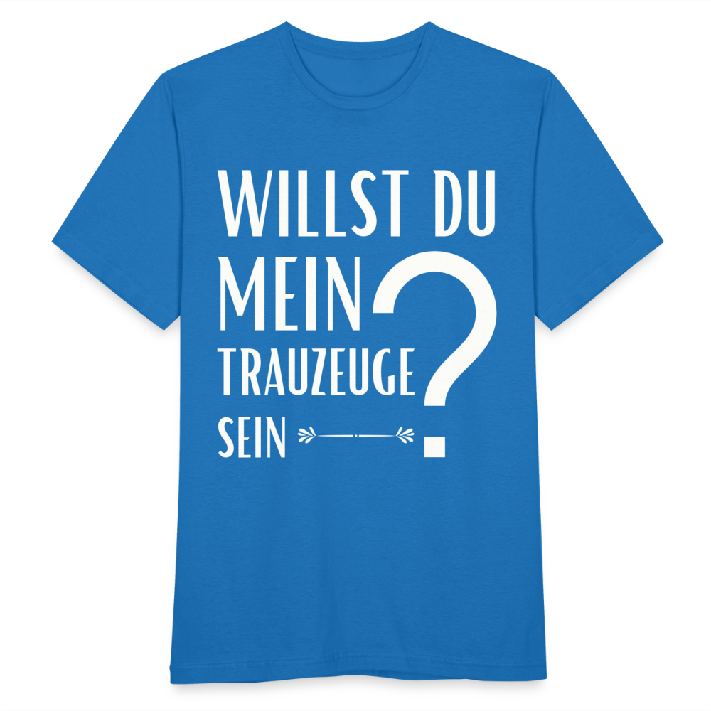 Männer T-Shirt "Willst du mein Trauzeuge sein?" (Fragezeichen-Motiv) - Royalblau