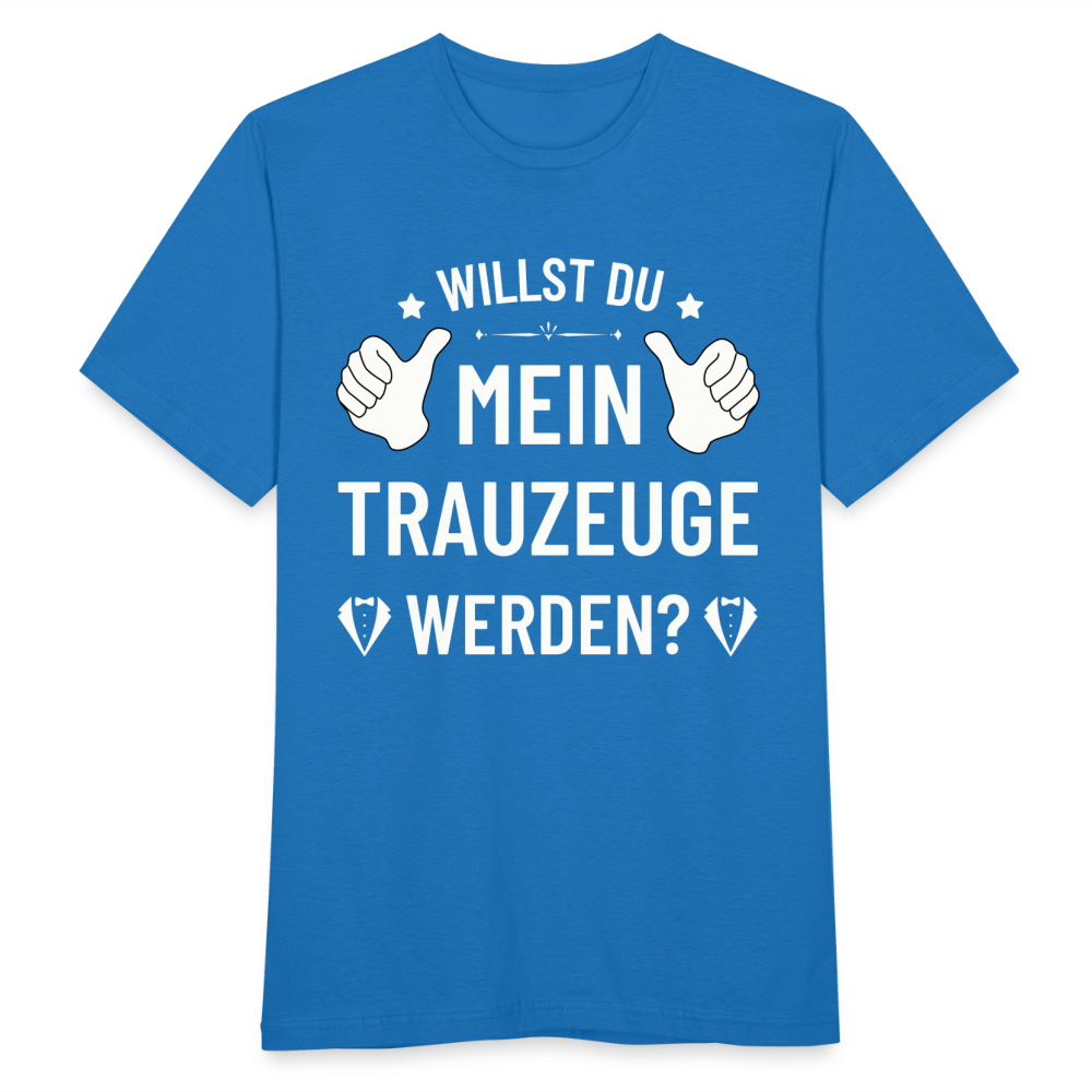 Männer T-Shirt "Willst du mein Trauzeuge werden?" - Royalblau