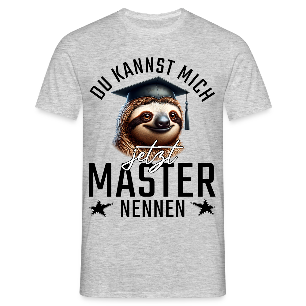 Männer T-Shirt "Du kannst mich jetzt Master nennen" - Grau meliert