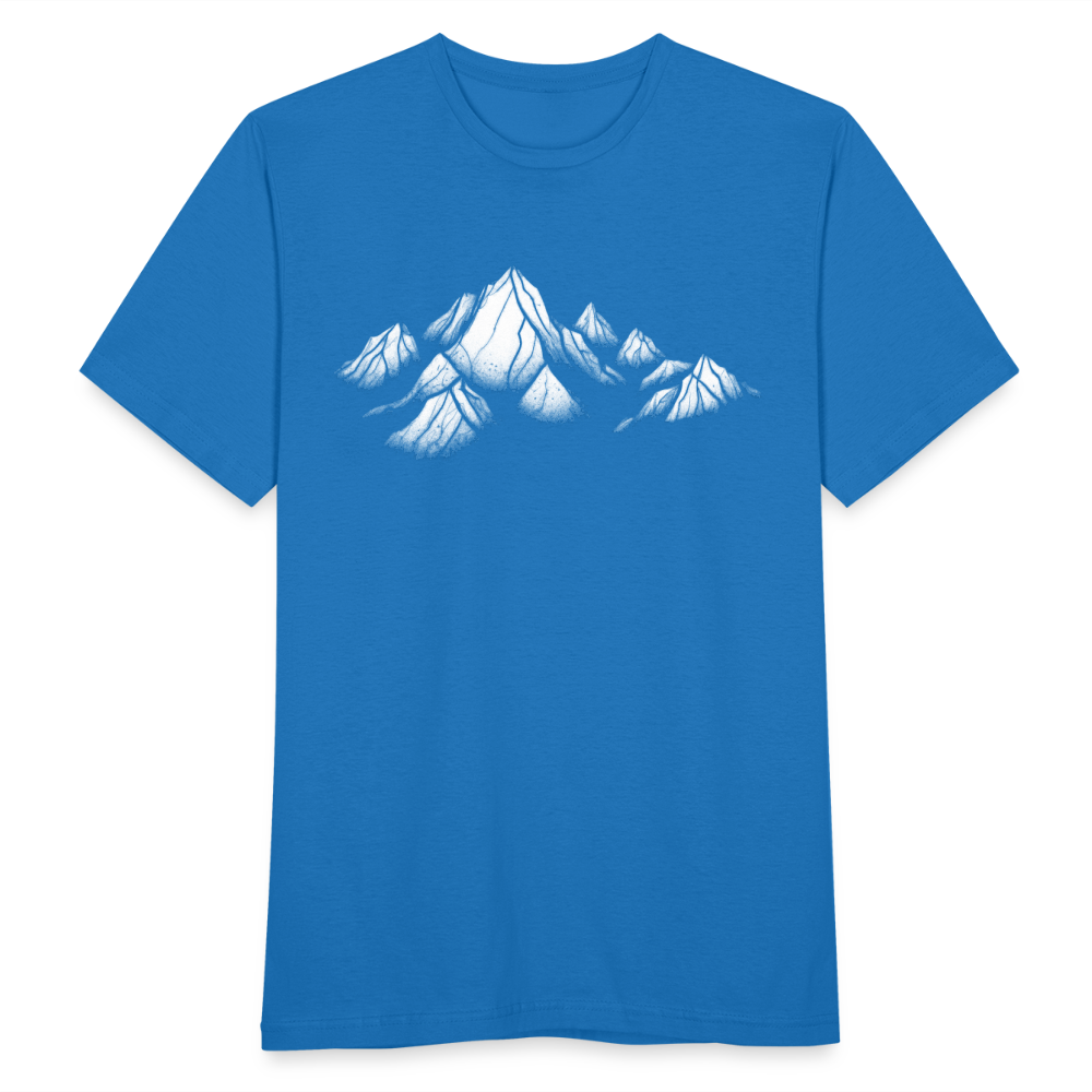 Männer T-Shirt "Berge im handgezeichneten Style" - Royalblau