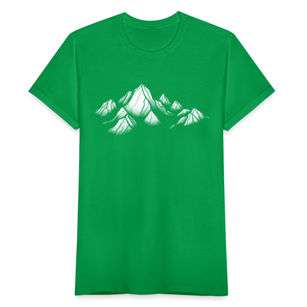 Frauen T-Shirt "Berge im handgezeichneten Style" - Kelly Green