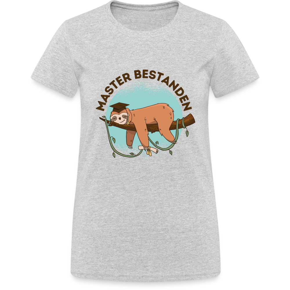 Frauen T-Shirt "Master bestanden" - Grau meliert