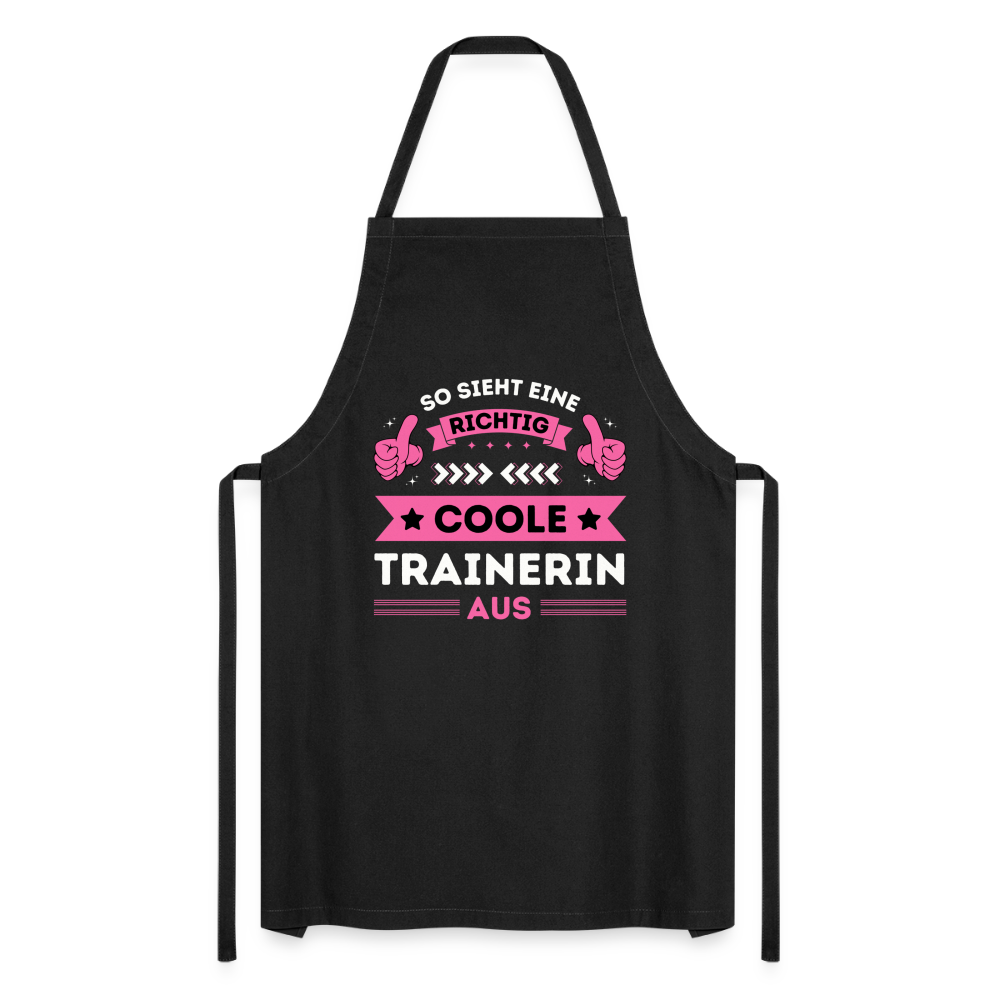 Kochschürze "So sieht eine richtig coole Trainerin aus" - Schwarz