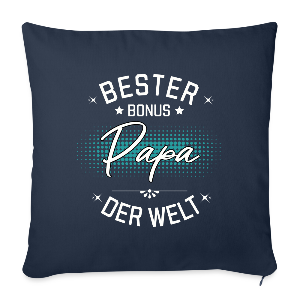 Sofakissen mit Füllung "Bester Bonus Papa der Welt" - Navy