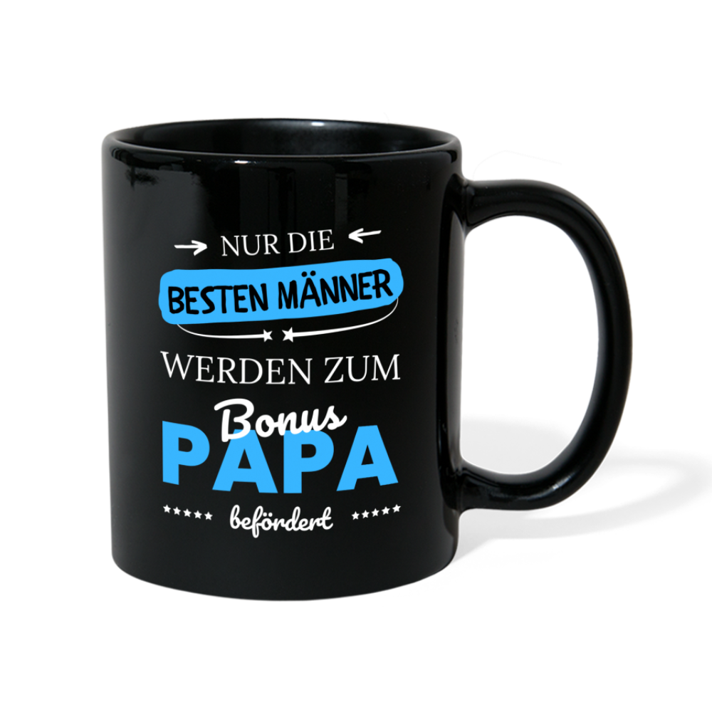 Tasse "Nur die besten Männer werden zum Bonus Papa befördert" - Schwarz