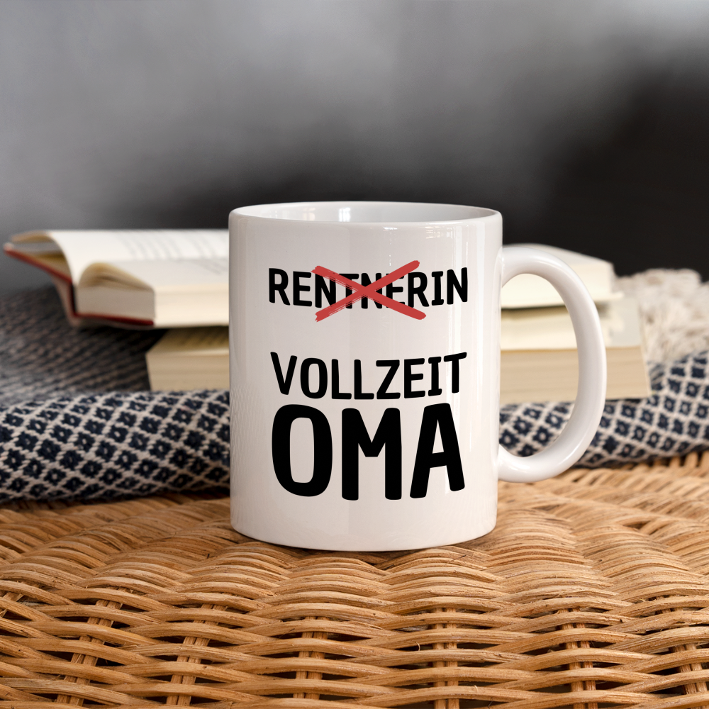 Tasse "Rentnerin - Vollzeit Oma" - Weiß