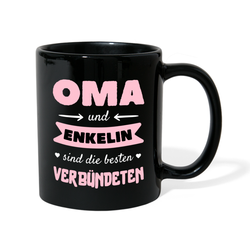Tasse "Oma und Enkelin sind die besten Verbündeten" - Schwarz