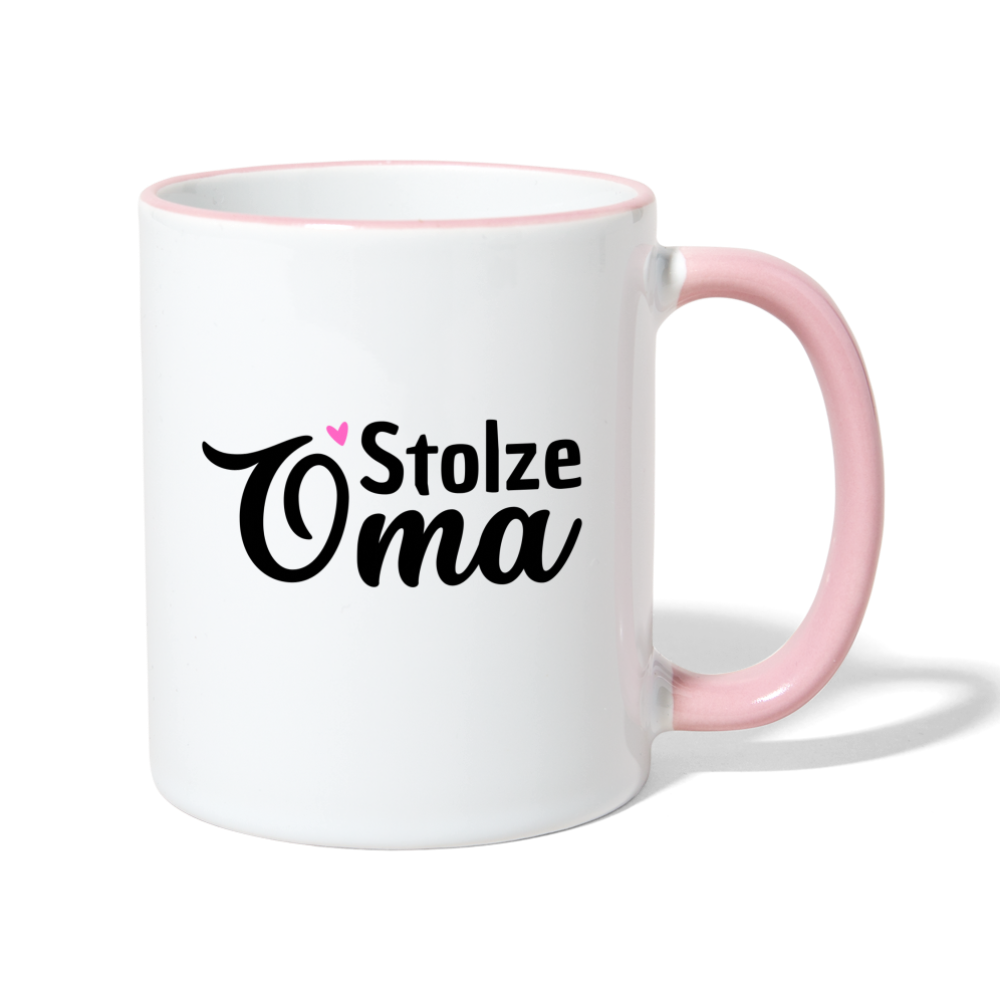 Tasse "Stolze Oma" - Weiß/Pink