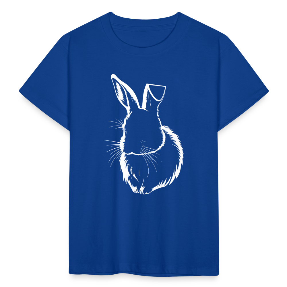 Kinder T-Shirt "Cooles Hasenmotiv" - Royalblau