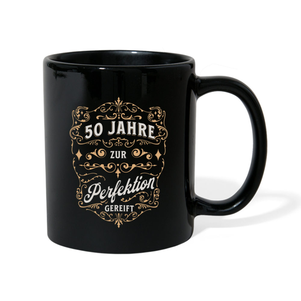 Tasse "50 Jahre zur Perfektion gereift" - Schwarz