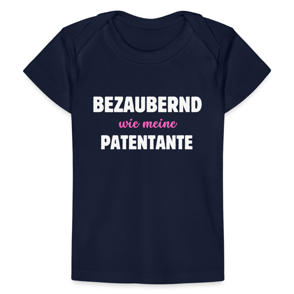 Baby Bio-T-Shirt "Bezaubernd wie meine Patentante" - Dunkelnavy