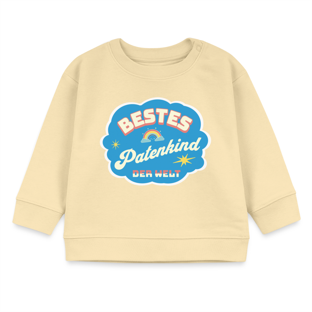 Bio-Sweatshirt "Bestes Patenkind der Welt" - Creme