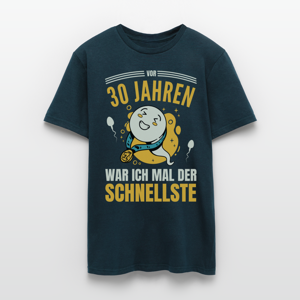 Männer T-Shirt "Vor 30 Jahren war ich mal der Schnellste" - Navy