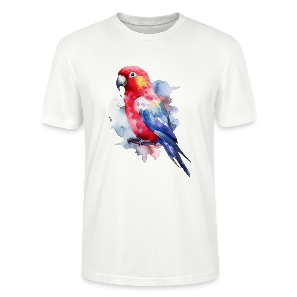Unisex Bio-T-Shirt "Farbenfroher Papagei" - Weiß