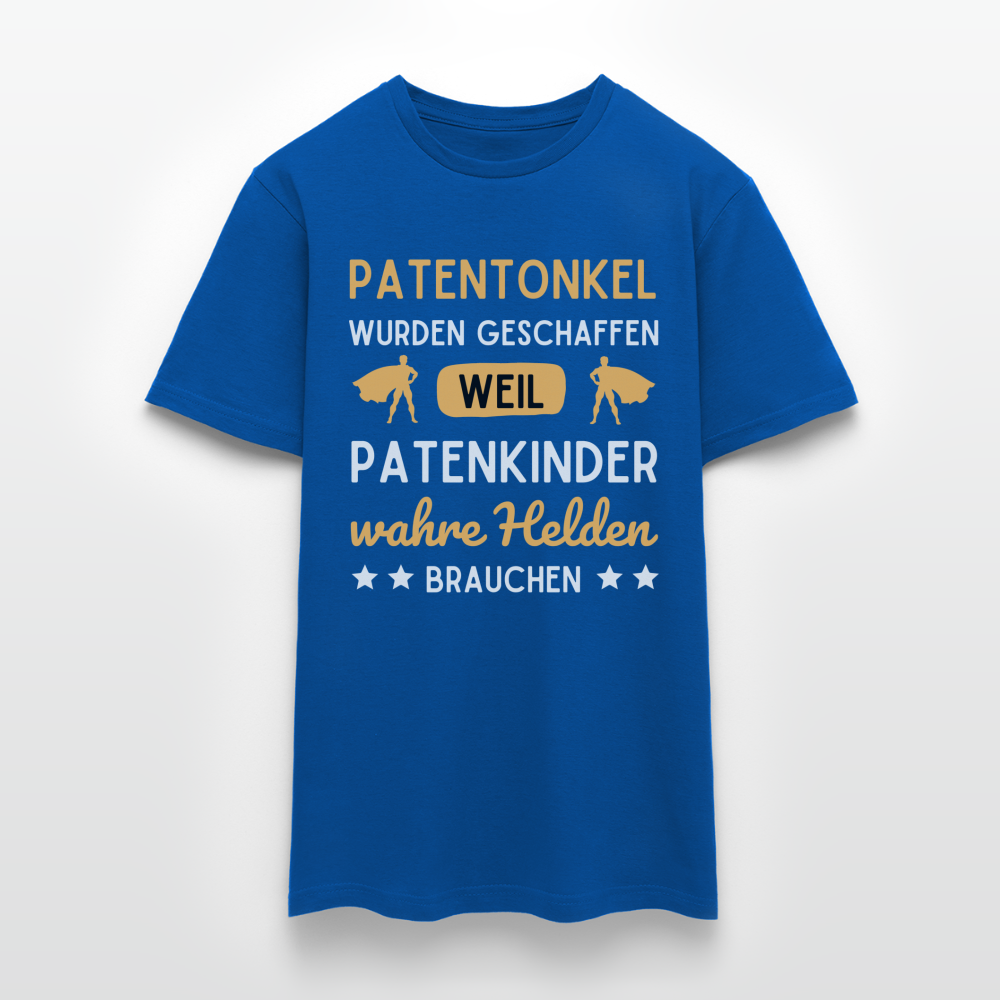 Männer T-Shirt "Patenonkel wurden geschaffen weil Patenkinder wahre Helden brauchen" - Royalblau